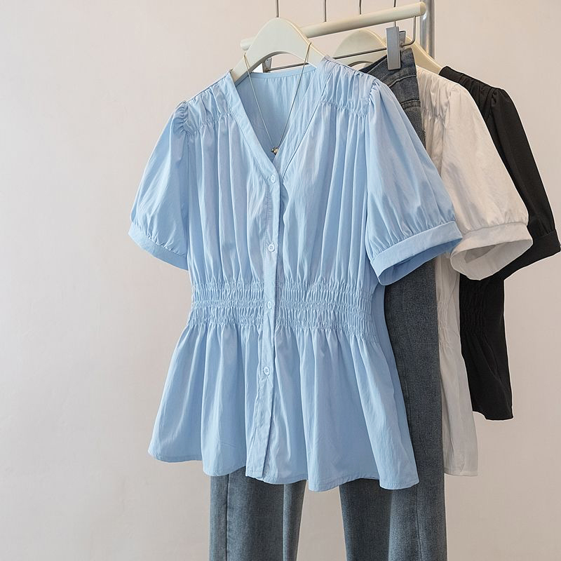 Summer Clothing In French - 200 Pounds Plus Size Office Lady