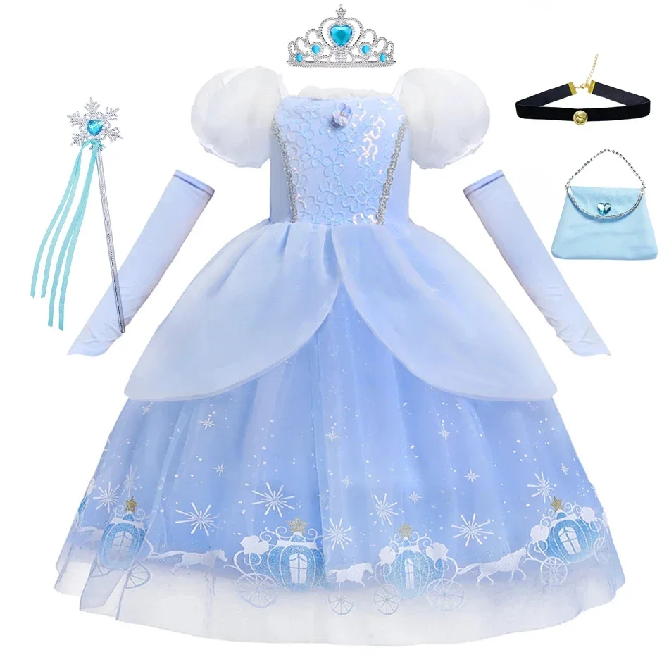 Summer Kids Clothing - Cinderella Princess Cosplay Dress for Girl