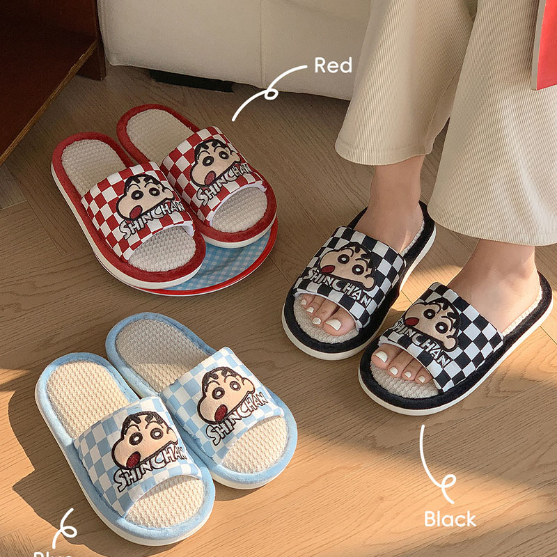 Japan Summer Festival Clothing - Anime Crayon Shin-Chan Flax Slippers Kawaii