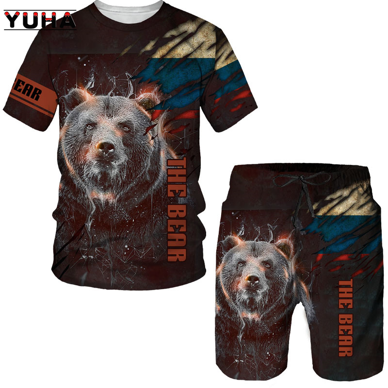 Summer Clothing For Women - Summer Bear 3D Printed Men's T-shirt