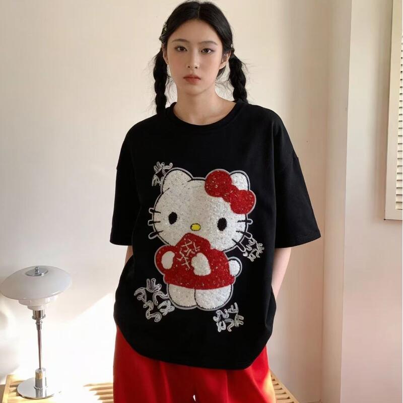 Summer Clothing For Women - Cute Short-Sleeved Hello Kitty Summer New