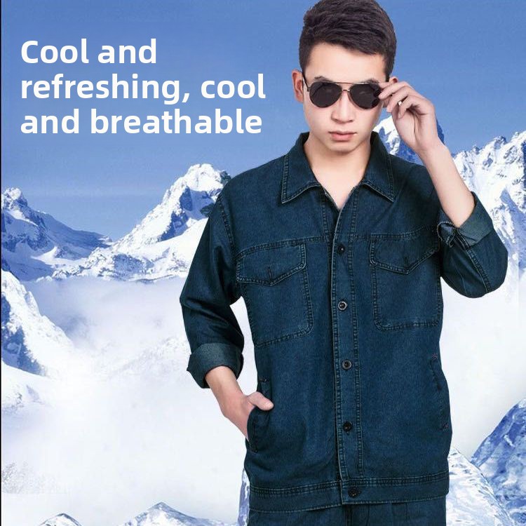 Summer Clothing Sets Men - Lightweight Summer Denim Workwear Set for