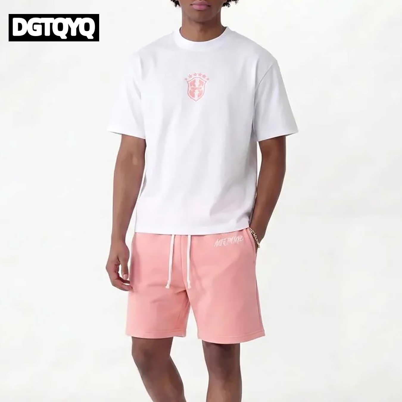 Summer Clothing For Women - Man's Summer New Pink Embroidered Casual