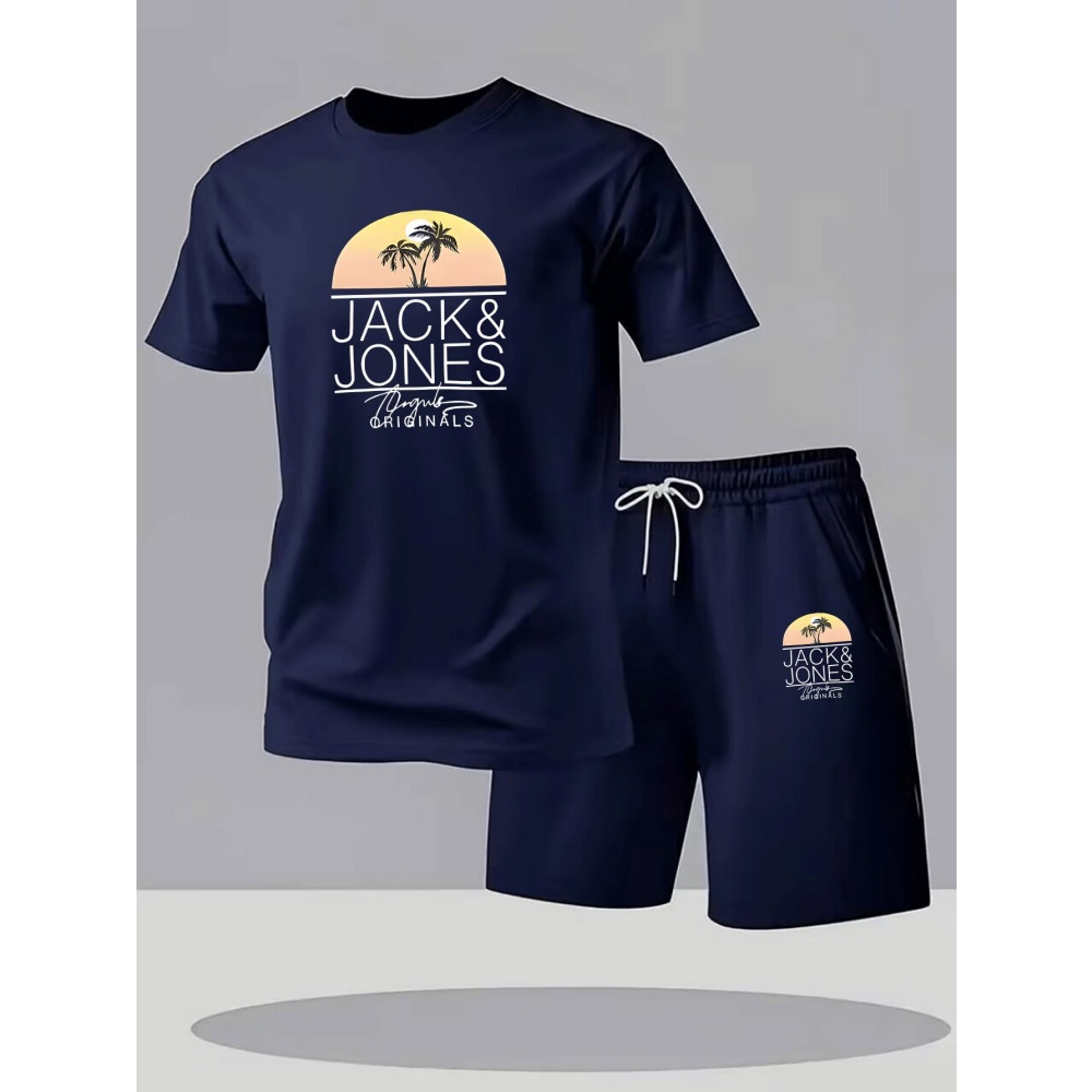 Summer Clothing Sets Men - Men's Fitness T-Shirts Sets Breathable Quick
