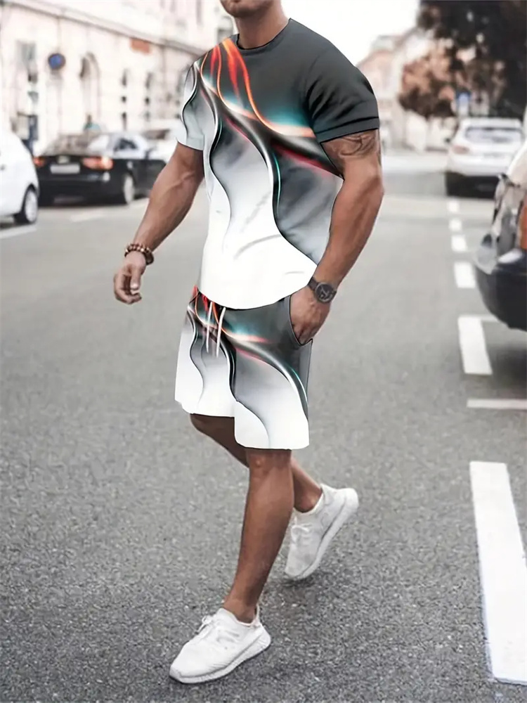 Men Women Gradient Texture T-s - Summer Clothing For Women 评论和价格