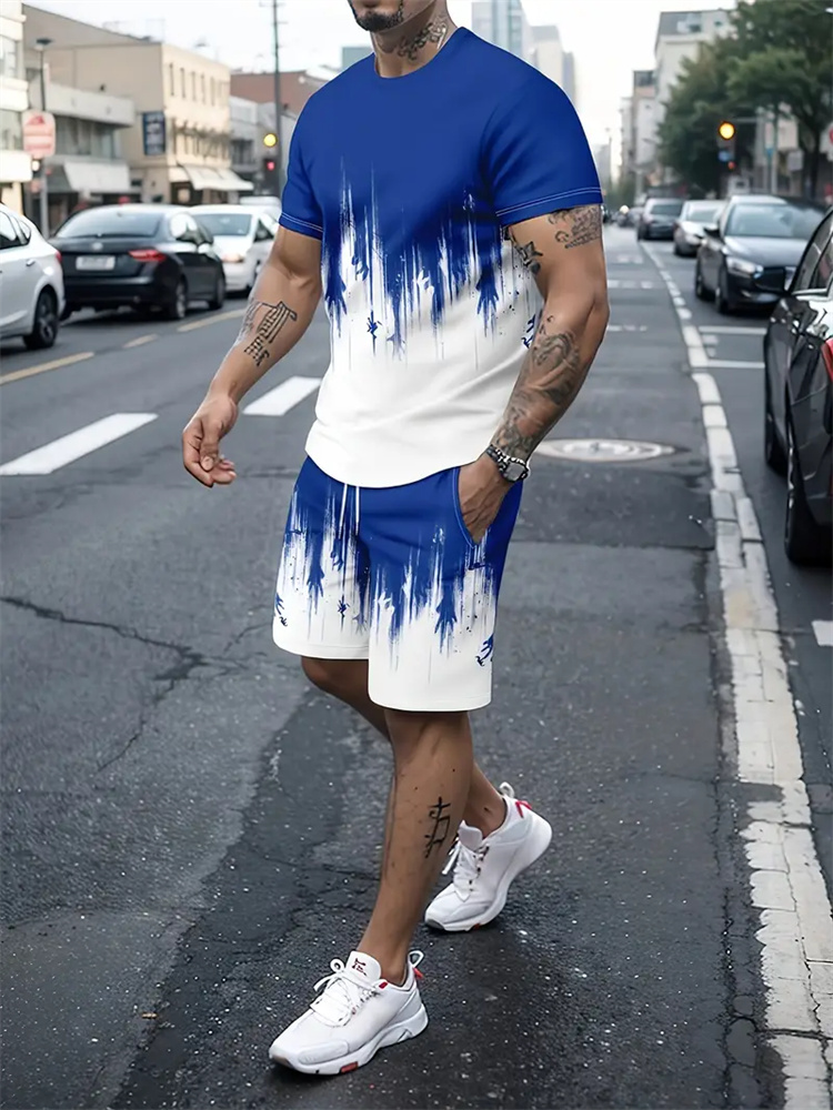 Men Women Gradient Texture T-s - Summer Clothing For Women 评论和价格