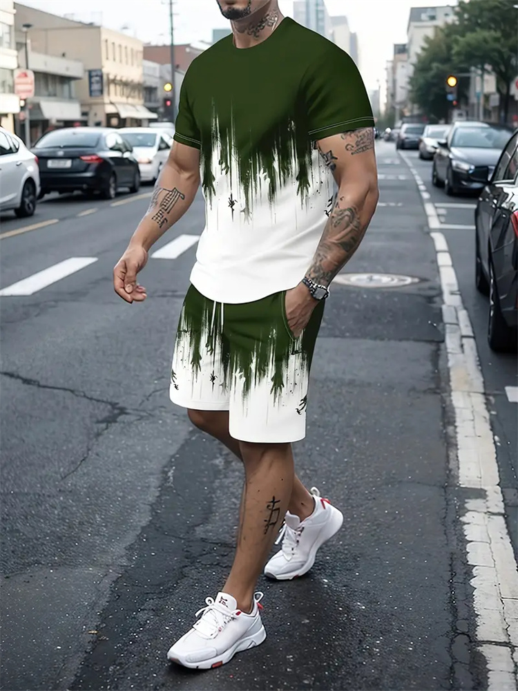 Men Women Gradient Texture T-s - Summer Clothing For Women 评论和价格