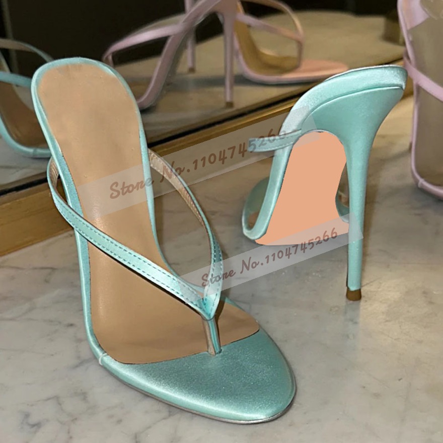 Light Green Satin Clip Toe Hig - Summer Light Clothing 评论和价格