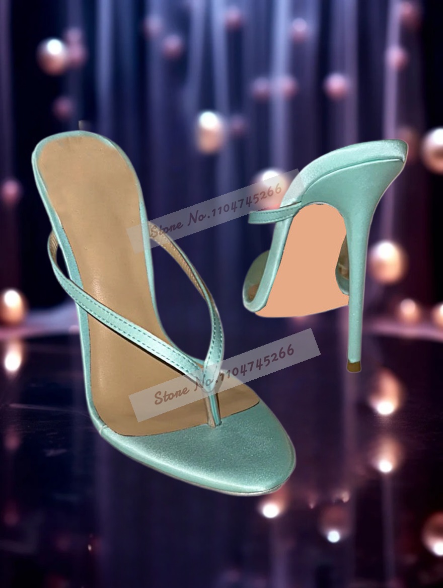 Light Green Satin Clip Toe Hig - Summer Light Clothing 评论和价格