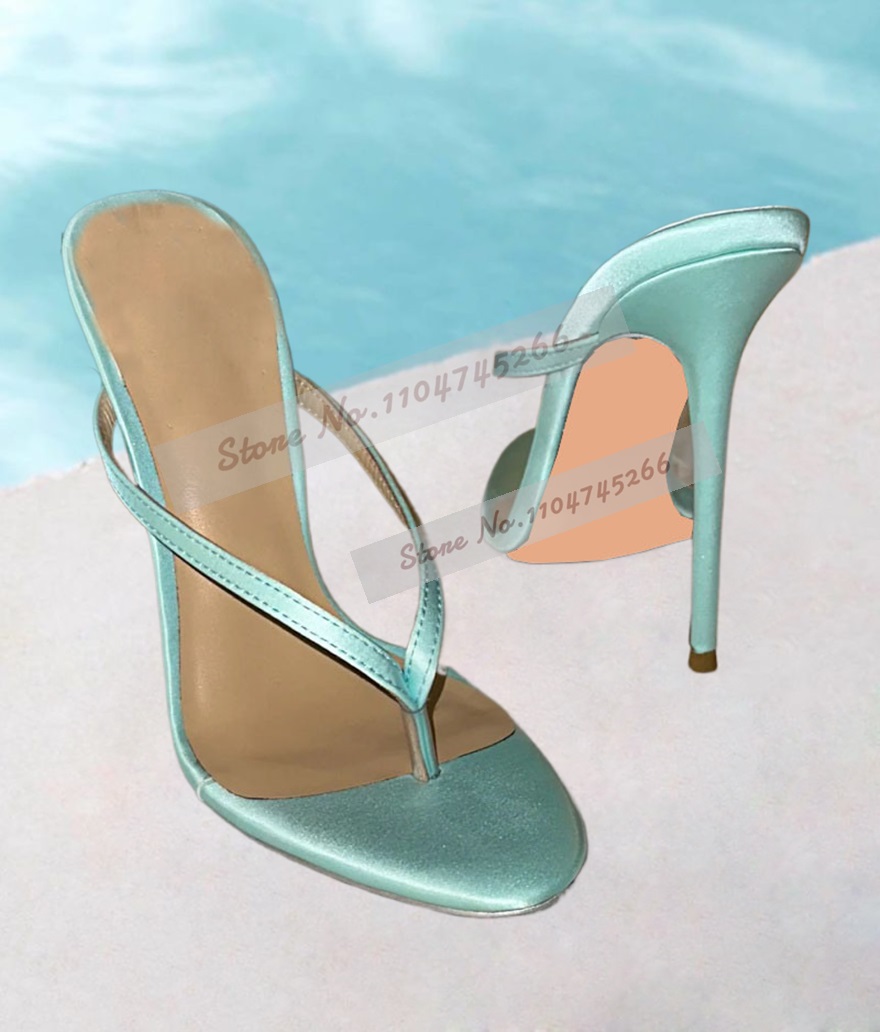 Light Green Satin Clip Toe Hig - Summer Light Clothing 评论和价格