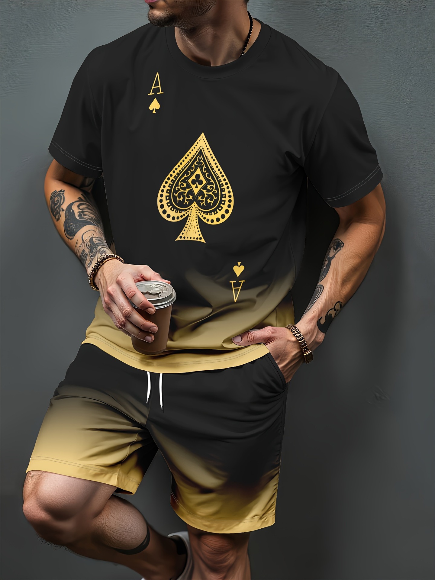 Gradient Letter Pattern 3D Pri - Summer Clothing For Women 评论和价格