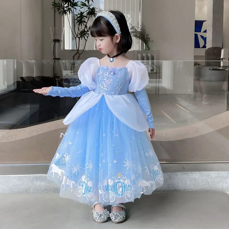 Cinderella Princess Cosplay Dr - Summer Kids Clothing 评论和价格
