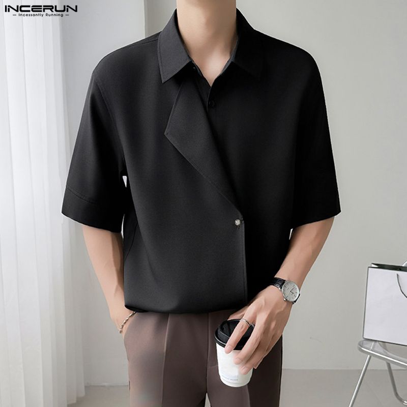 2026 Men Shirt Solid Color Lap - Summer Clothing Colors 2026 评论和价格