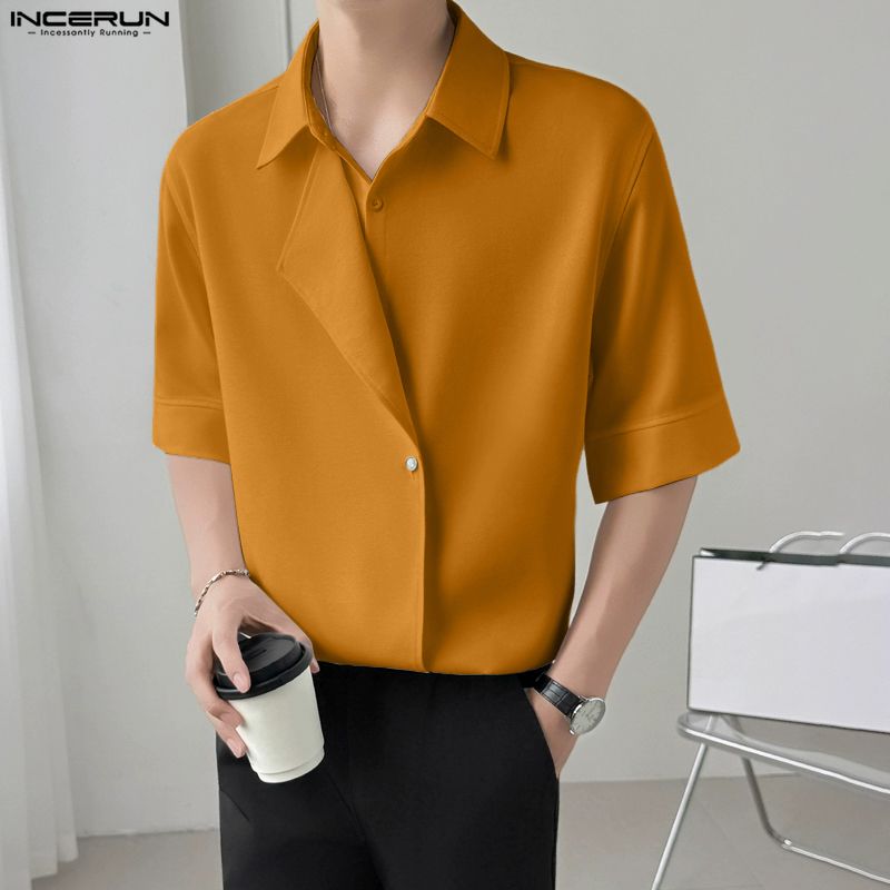 2026 Men Shirt Solid Color Lap - Summer Clothing Colors 2026 评论和价格