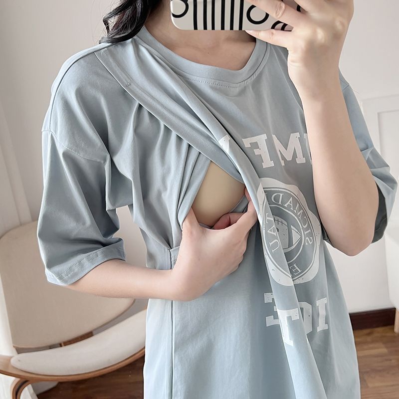 Nursing Dress Pregnant Breastf - Summer Clothing For Women 评论和价格