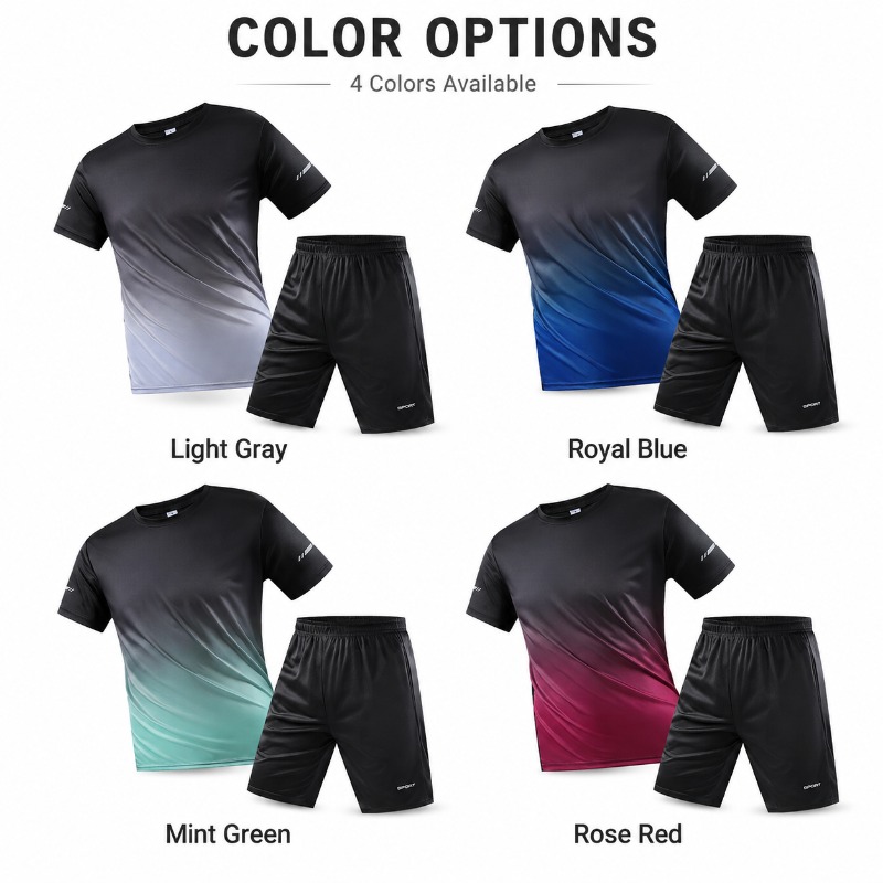 Men Quick Dry Sportswear Set 2 - Summer Clothing Sets Men 评论和价格