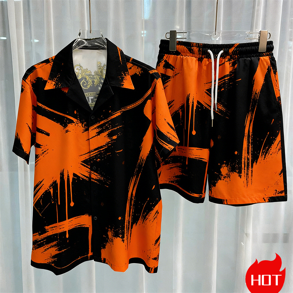 Digital printed men's set fash - Summer Clothing Sets Men 评论和价格
