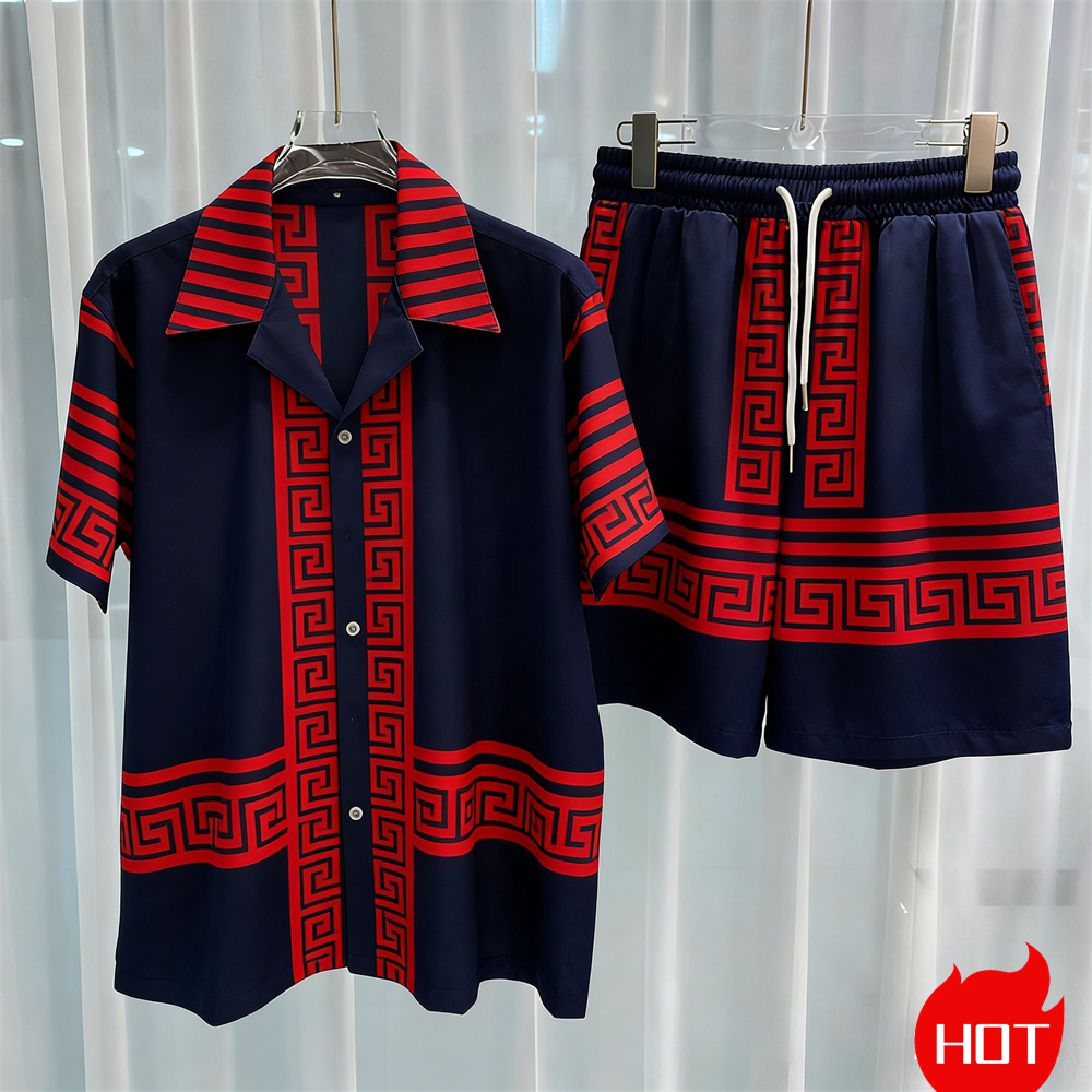 Digital printed men's set fash - Summer Clothing Sets Men 评论和价格