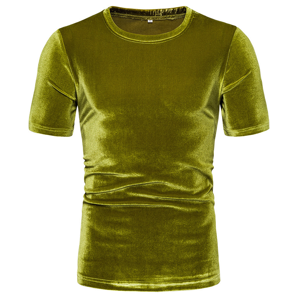 High Street Men Velvet T Shirt - Summer Clothing Colors 2026 评论和价格