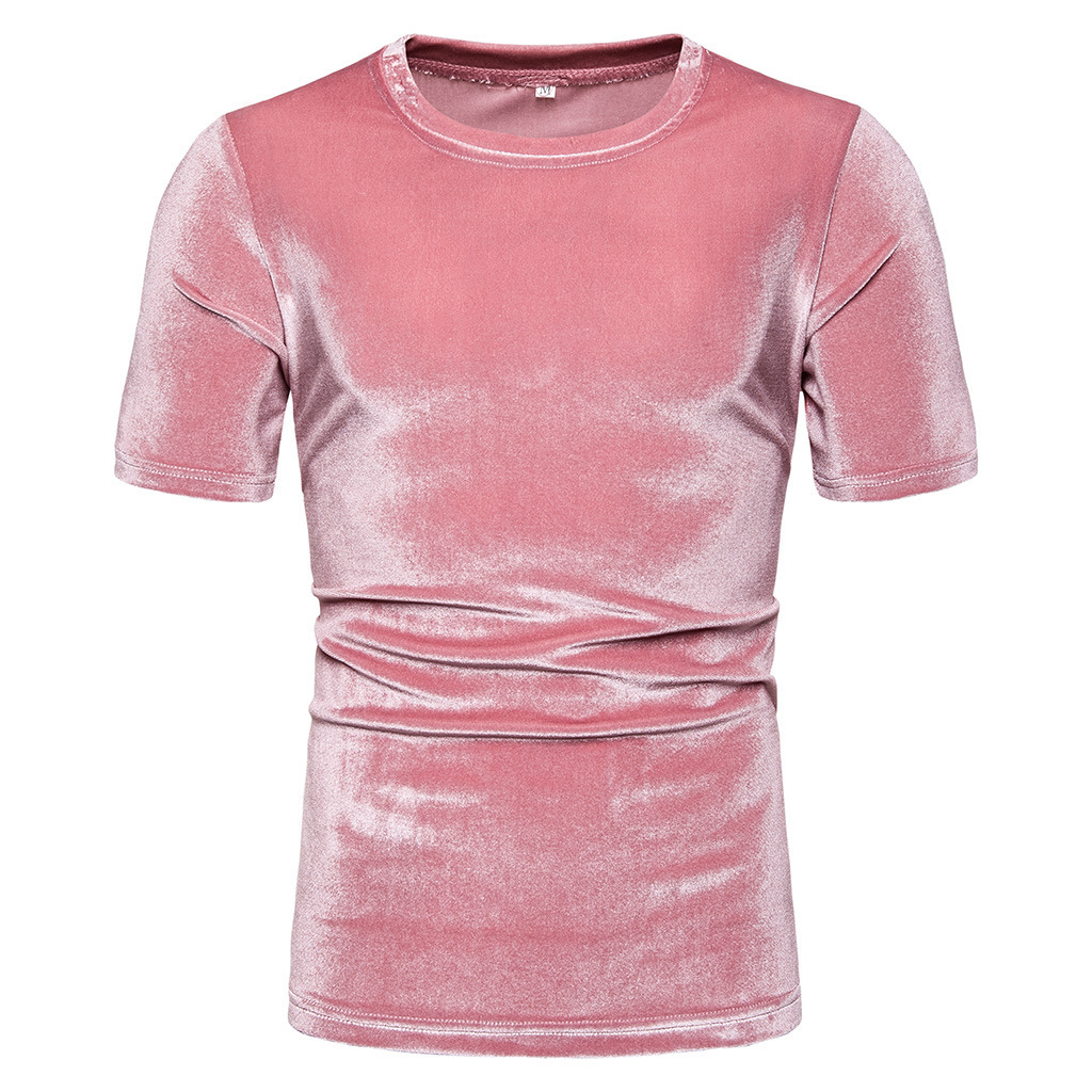 High Street Men Velvet T Shirt - Summer Clothing Colors 2026 评论和价格
