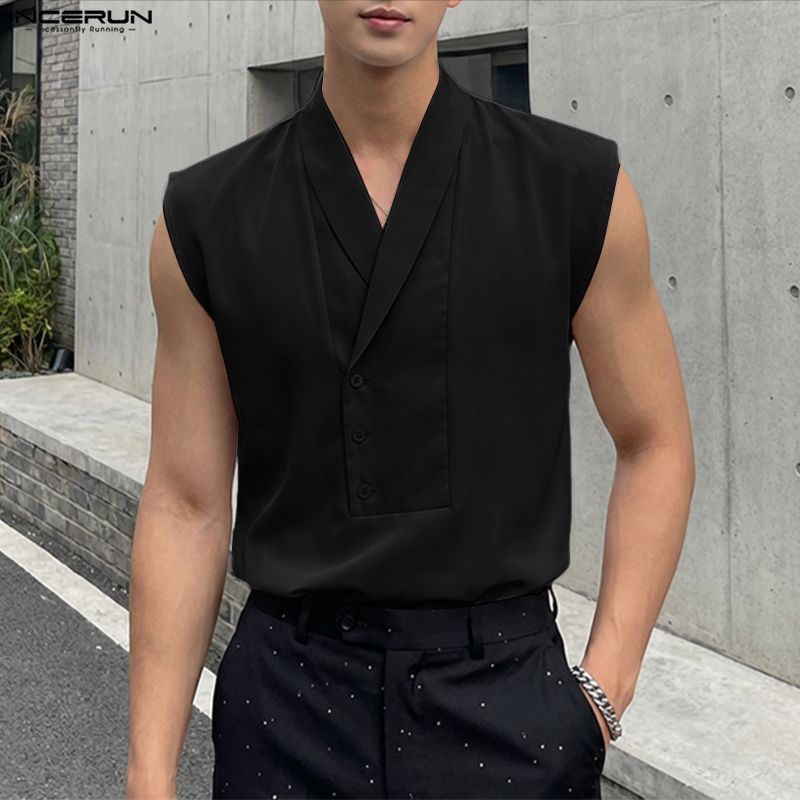 INCERUN Men Tank Tops Solid Co - Summer Clothing Colors 2026 评论和价格