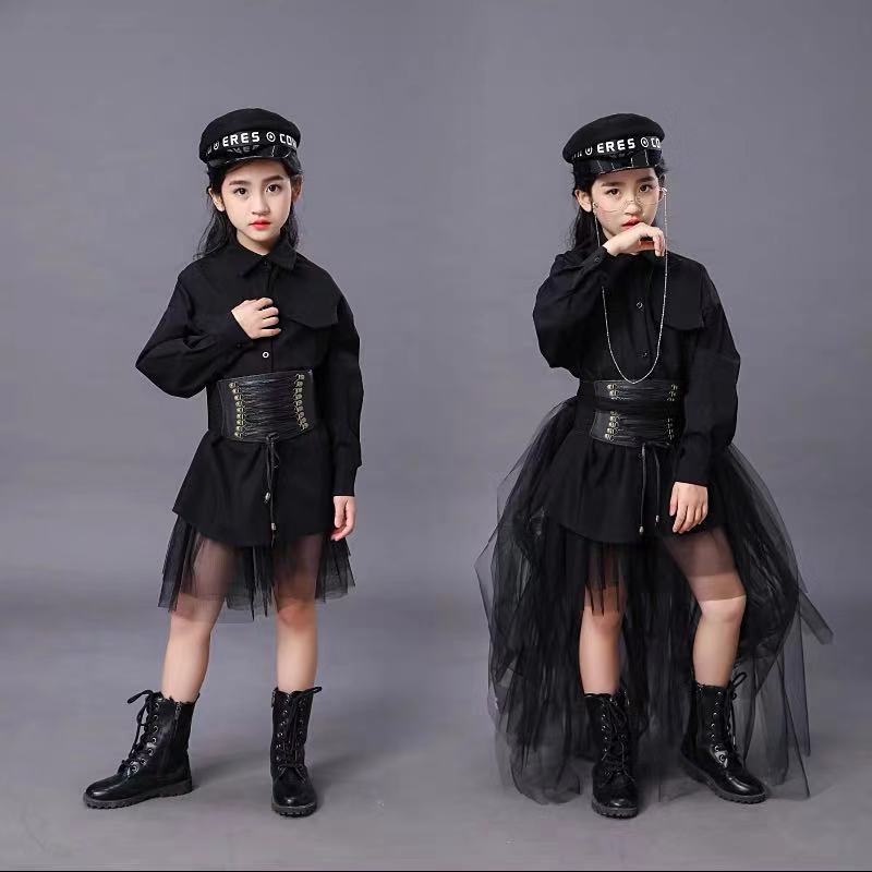 Children's Black Suit Girls Mo - Summer Clothing Model 评论和价格