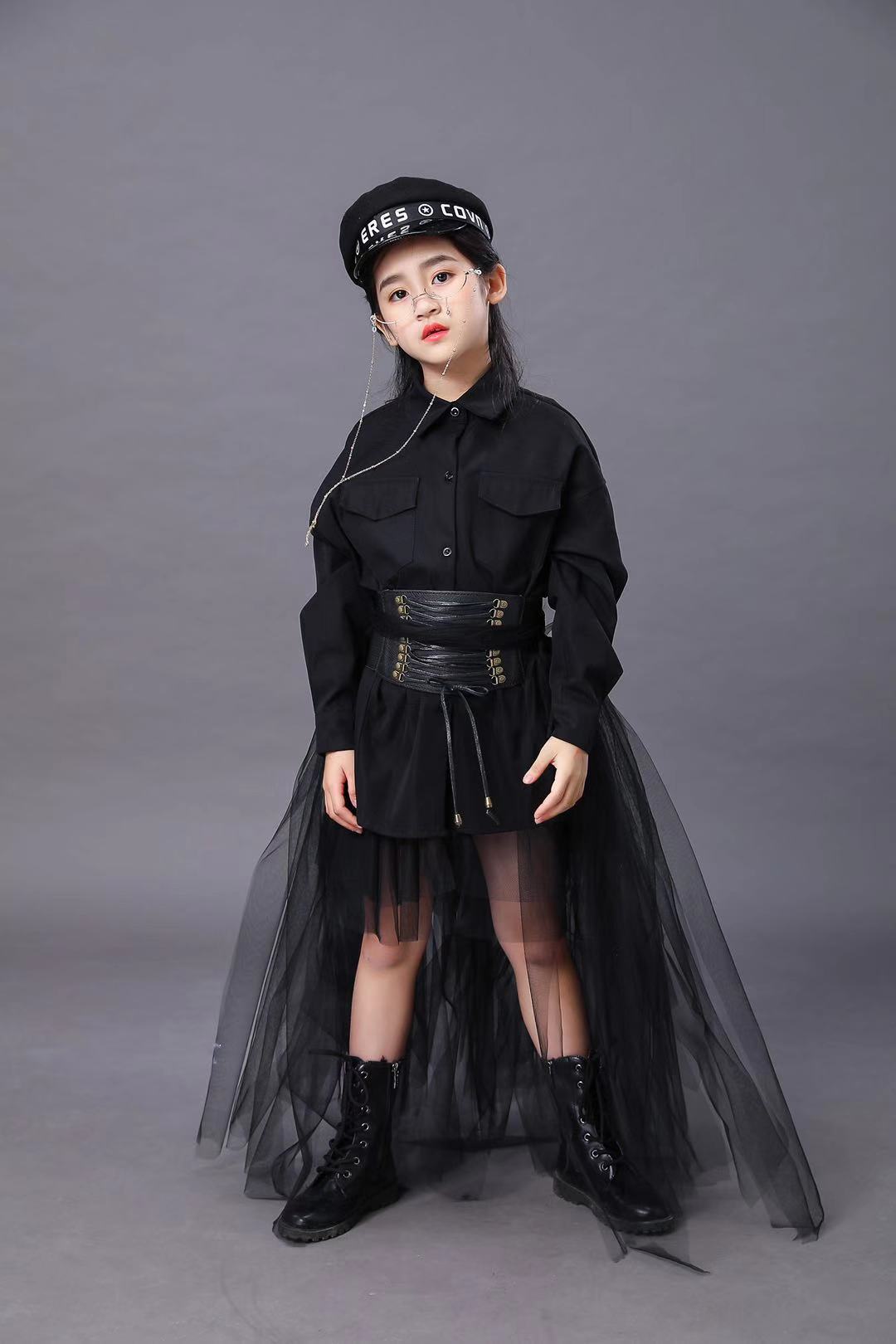 Children's Black Suit Girls Mo - Summer Clothing Model 评论和价格