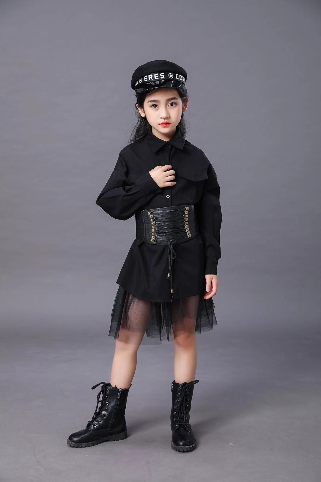 Children's Black Suit Girls Mo - Summer Clothing Model 评论和价格