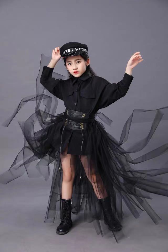 Children's Black Suit Girls Mo - Summer Clothing Model 评论和价格
