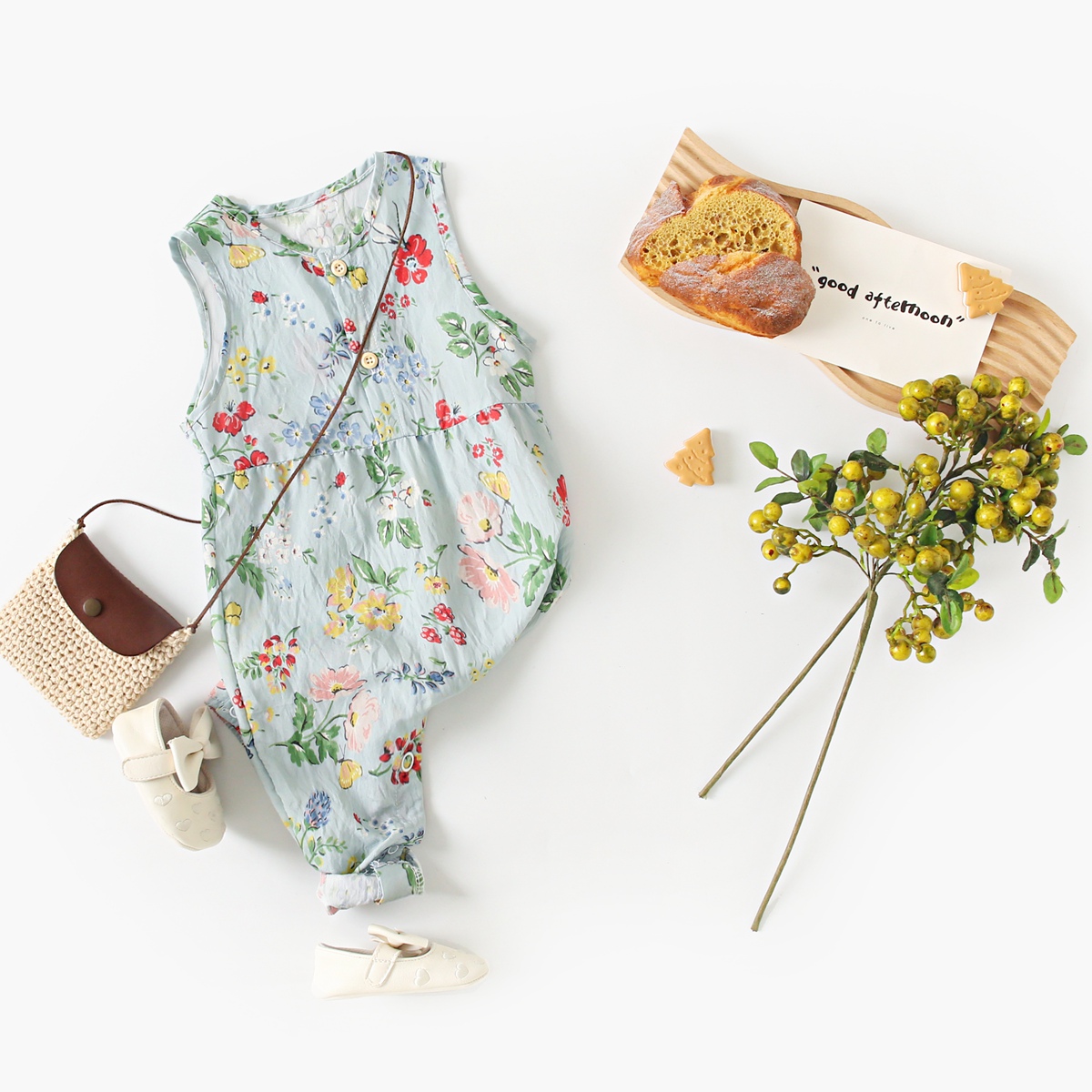 Baby Girls Flower Rompers Slee - Summer Clothing Drawing 评论和价格