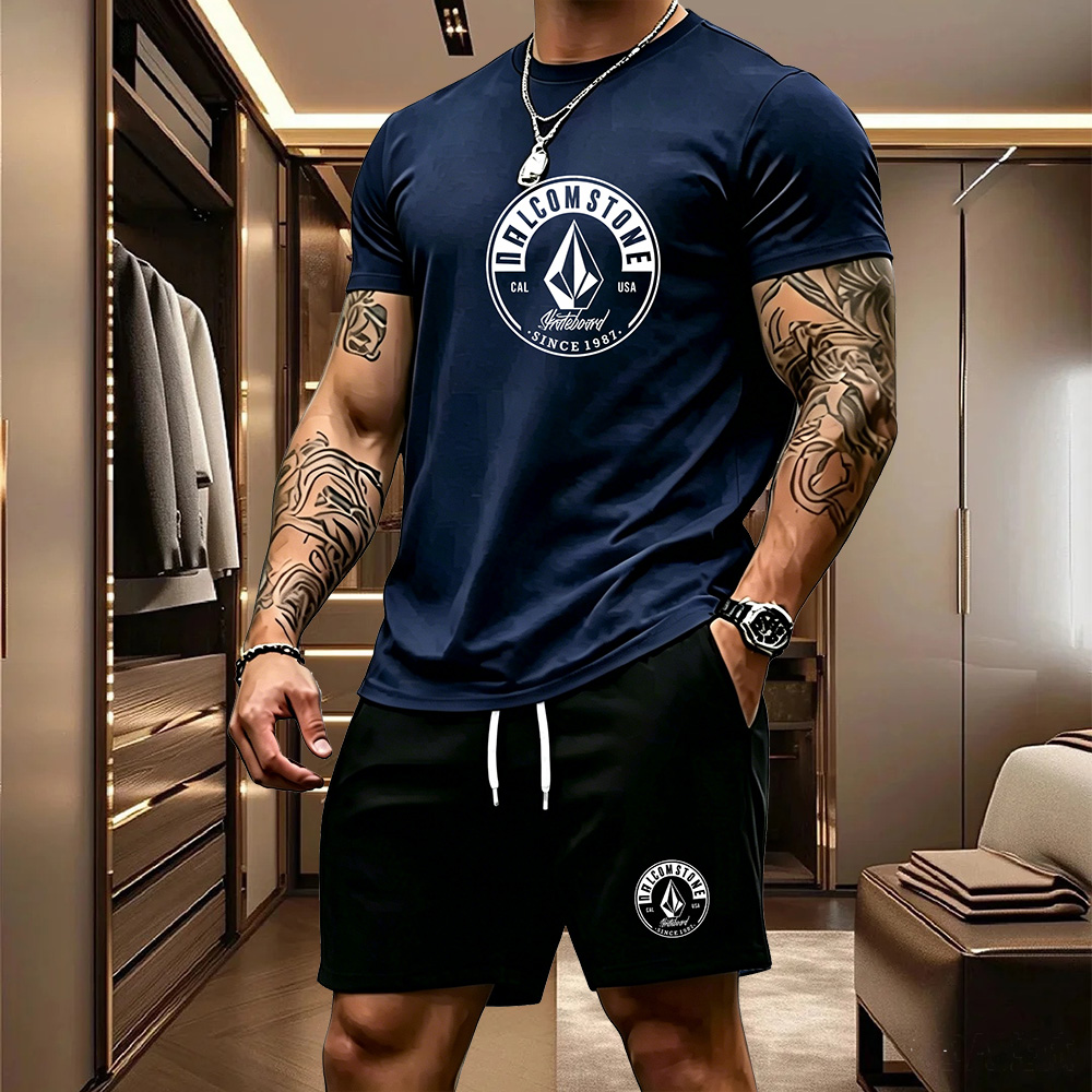 Men's Casual Sportswear 2-piec - Summer Clothing Sets Men 评论和价格