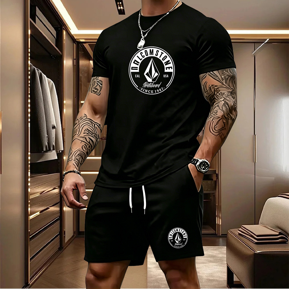 Men's Casual Sportswear 2-piec - Summer Clothing Sets Men 评论和价格