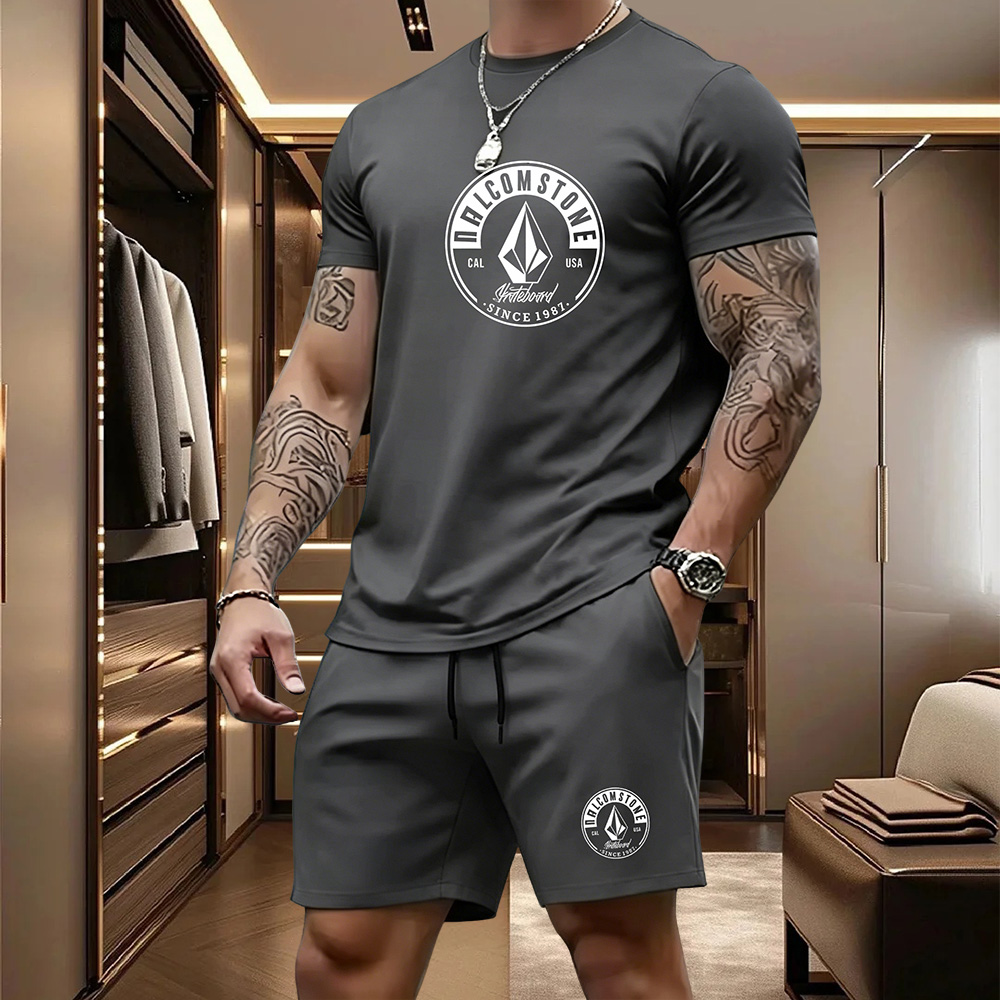 Men's Casual Sportswear 2-piec - Summer Clothing Sets Men 评论和价格