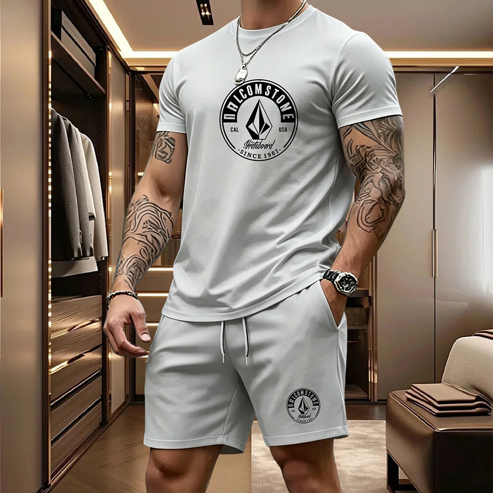 Men's Casual Sportswear 2-piec - Summer Clothing Sets Men 评论和价格