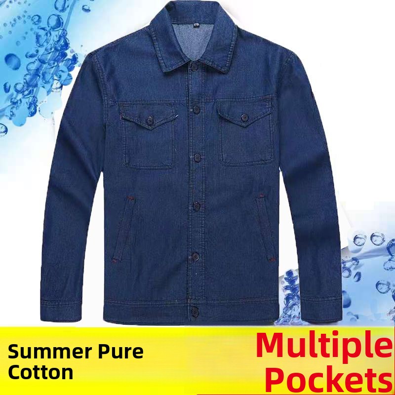 Lightweight Summer Denim Workw - Summer Clothing Sets Men 评论和价格