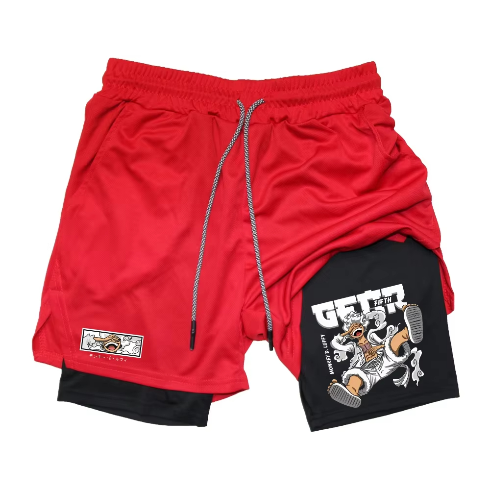 Japanese Anime Print Shorts Ma - Summer Clothing Layering 评论和价格