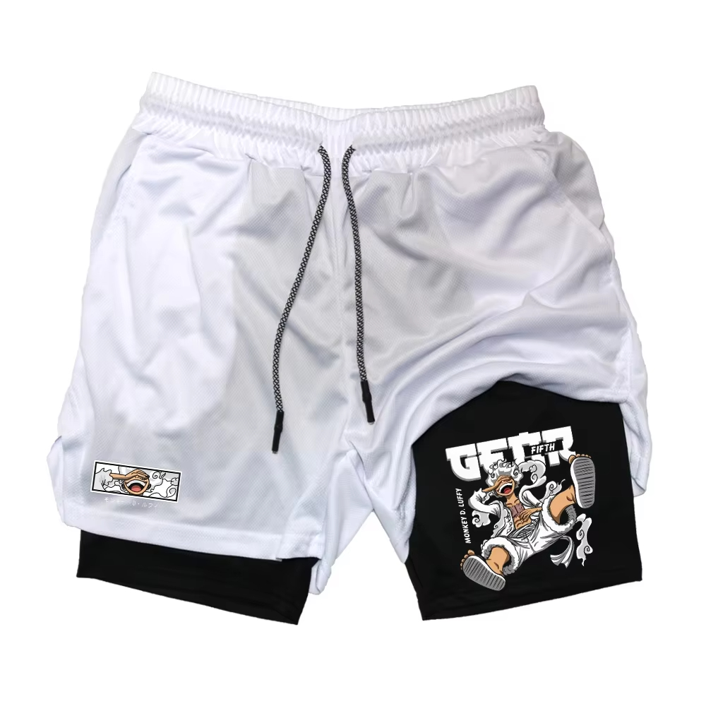 Japanese Anime Print Shorts Ma - Summer Clothing Layering 评论和价格