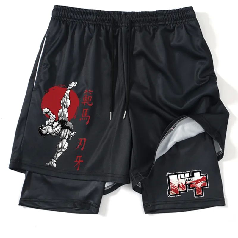 Japanese Anime Print Shorts Ma - Summer Clothing Layering 评论和价格