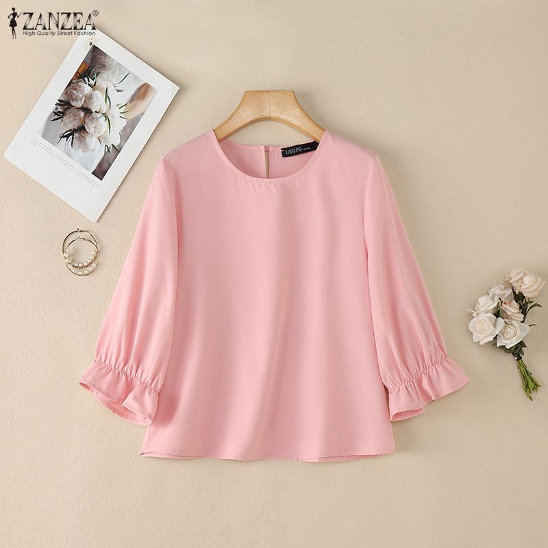 ZANZEA Woman Minimalist 3/4 Pu - Summer De Clothing 评论和价格