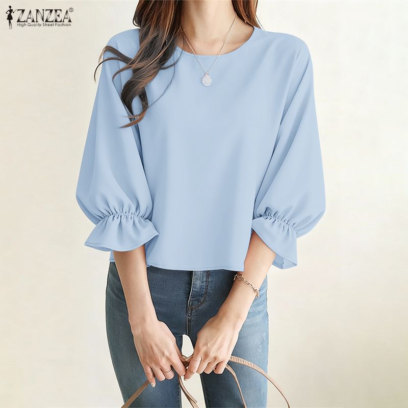ZANZEA Woman Minimalist 3/4 Pu - Summer De Clothing 评论和价格