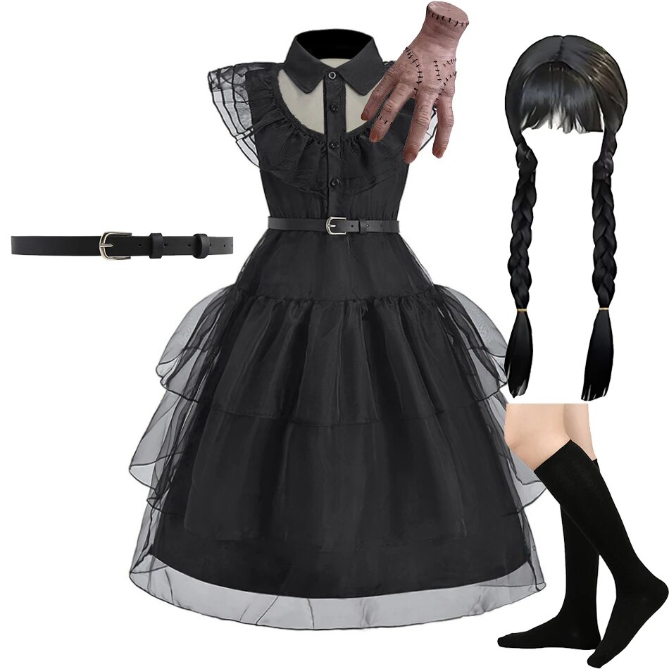 Girl Costume Kids Cosplay Blac - Summer Kids Clothing 评论和价格