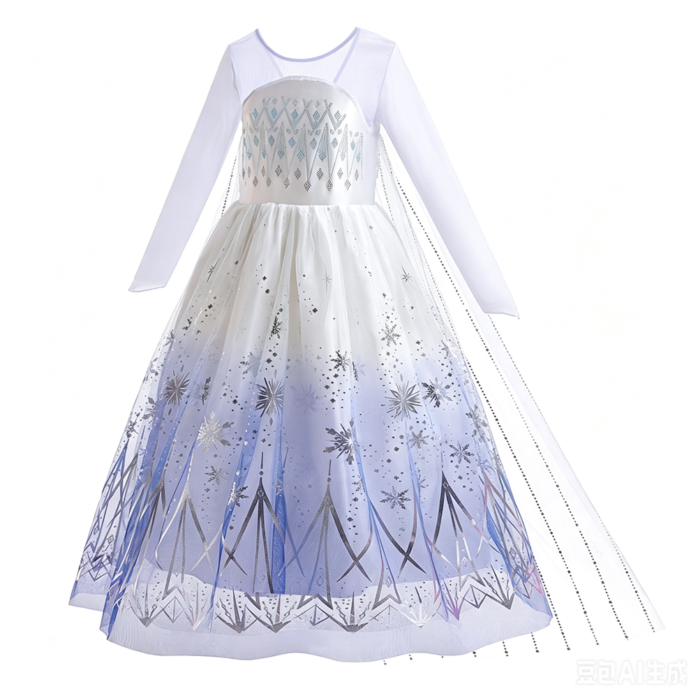 White Elsa Dresses Girls Birth - Summer Kids Clothing 评论和价格