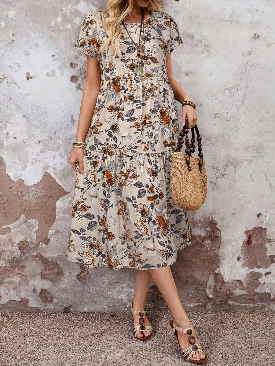 Faunlyn Women's Casual Ditsy F - Sundress Midi Floral 评论和价格