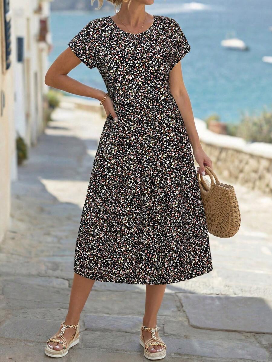 Faunlyn Women's Casual Ditsy F - Sundress Midi Floral 评论和价格