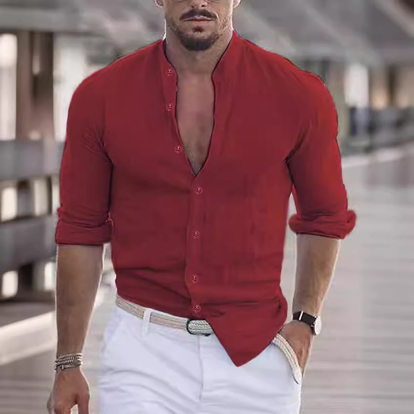 Blouse men 2026 casual new sum - Summer Clothing Colors 2026 评论和价格