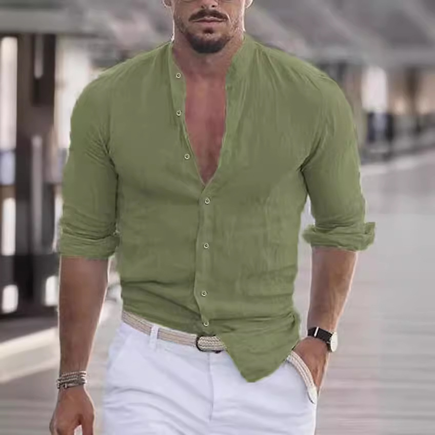 Blouse men 2026 casual new sum - Summer Clothing Colors 2026 评论和价格