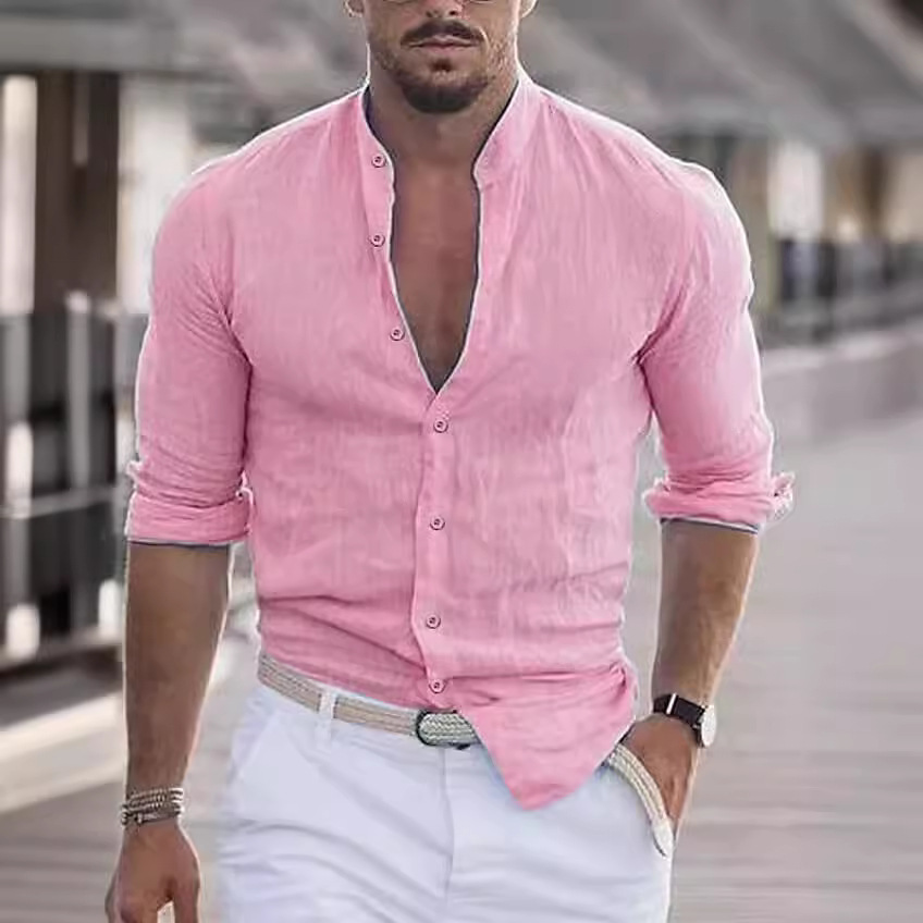 Blouse men 2026 casual new sum - Summer Clothing Colors 2026 评论和价格