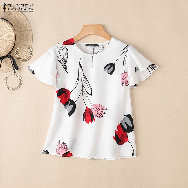 ZANZEA Woman Summer Floral Pri - Summer Clothing Layering 评论和价格