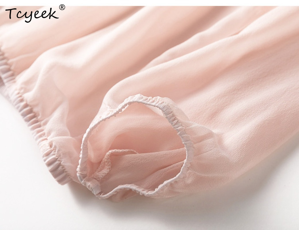 Tcyeek 100% Real Mulberry Silk - Summer Clothing For Women 评论和价格