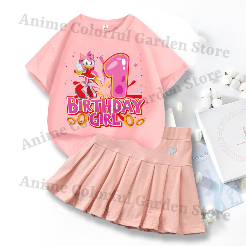 2pcs Sonics Love Dress T-shirt - Summer Loving Kids Clothing 评论和价格